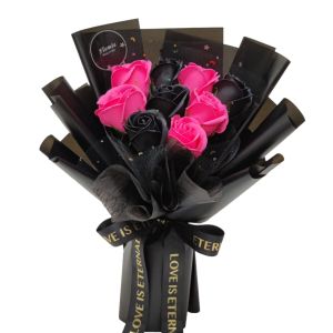 9 Stalks Mix Color Soap Flower Bouquet -Valentine/ Surprise / Anniversary /Apologize /Happy BirthdayBestie /Graduate