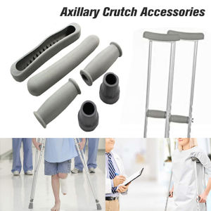 6PCS/set Soft Rubber Crutch Hand Grip Cover Axillary Crutch Accessories Hand Pads Non-slip Hand Pads Crutch Tip Cover