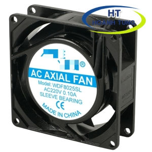Quạt vuông hút thổi 8 phân kích thước 80x80x25 dây đồng vỏ nhôm tản nhiệt điện áp 220VAC chất lượng tốt