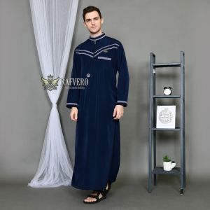 New Zafran Jubah Muslim Pria Berkualitas | Rafvero | Baju Gamis koko muslim pria Terbaru | Bonus peci dan tasbih | COD Bayar di tempat | Baju Jubah Gamis Muslim Pakistan Pria | hitam putih