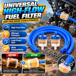 Universal High-Flow Fuel Filter Inline Fuel Filter Kit 1M Color Fuel Hose 5mm Inner 8mm Outer Diameter ATV Motorbike Parts
