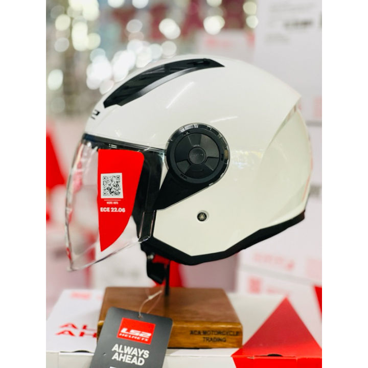 Open Face Helmet Open Face Track Helmet (Pearl White - X