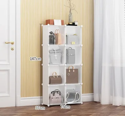 Siêu Phẩm Tủ Nhựa Lắp Ghép Thông Minh Đựng Túi Xách Nhiều Màu Sắc Để Lựa Chọn