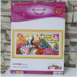 Tranh thêu chữ thập Cha Mẹ 222835