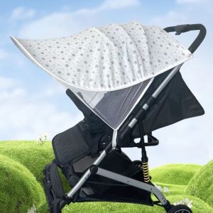 OUTOPEN Light Blocking Baby Stroller Sunshade Adjustment Extended Sun Protections Cover Lovely Stretch Fabric Sun Blocker Cover Kids Buggy Accessories