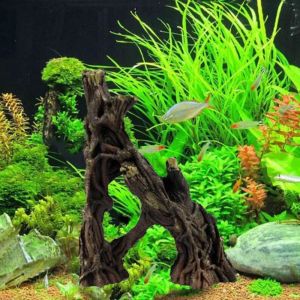 ER52858 Decorative Reptiles Hiding Cave Simulation Tree Branch Artificial Reptile Branches Snake Hideout Cave Resin Reptile Hideout Habitat Micro Landscape