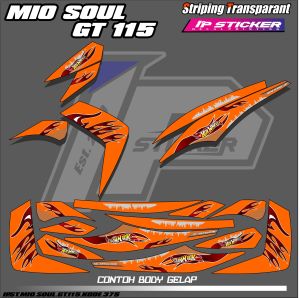 MIO SOUL GT 115 (COD) STIKER STRIPING MOTOR YAMAHA MIO SOUL GT 115 - STIKER LIST GRAFIK SIMPLE WARNA VARIASI DESAIN RACING HOLOGRAM DAN TRANSPARAN BISA COD IP.KODE-375