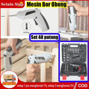 Mesin Bor set 49 / Cordless Screwdriver 4.2 V / Mesin Bor Cordless Mini / Bor mini / Screwdriver Baterai / Mini Obeng