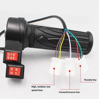Ebike Throttle Controller With Push Forward And Reverse Botton e bike Throttle Control 3 Speed Electric Bike Twist Throttle Handle Grip For Ebike