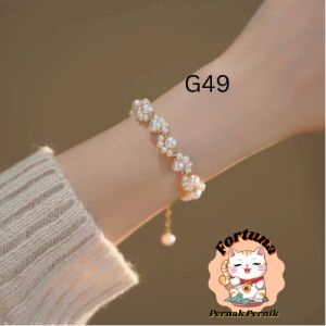 G49 Gelang Mutiara Putih Kecil Kecil
