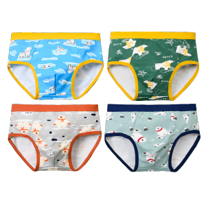 【พร้อมส่งจากกรุงเทพ】🚀 กางเกงในเด็กชาย 4 ตัว สามเหลี่ยม เนื้อผ้าฝ้าย ใส่สบาย ลายการ์ตูน 2-11ปี