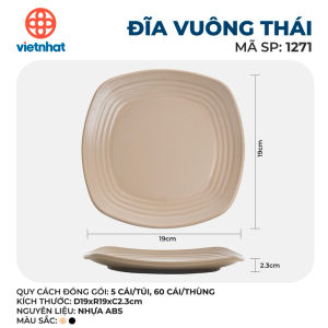 Combo Đĩa Vuông thá¡ Việt Nhật Đĩa Nhựa 1270/1/2/3/4 Đĩa Đựng Thức Ăn Sang Trọng - TADAHOME