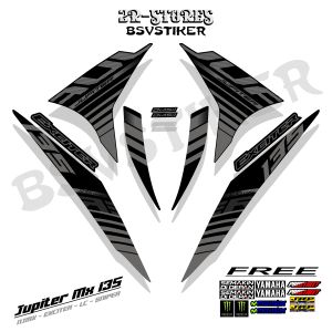 sticker striping jupiter mx new 135 stiker exciter sniper rc njmx 135 grafis sku40 Motorcycle