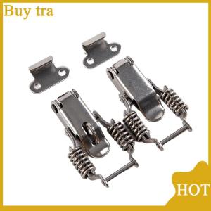 [Buytra] Stainless steel 304 spring hasp toolbox toggle latches lock wood suitcase buckle hinges Furniture Hardware Accessories