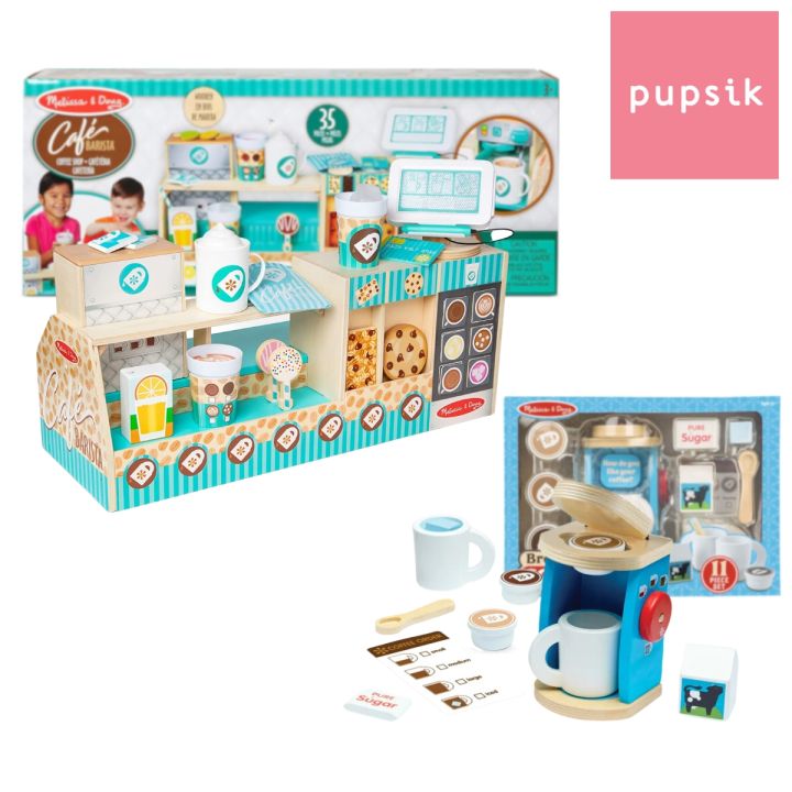 Melissa & Doug Brew & Serve Coffee Set/Cafe Barista Coffee Shop Play