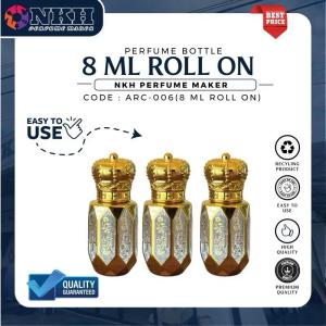 [ 1 PCS ] BOTOL KOSONG MINYAK WANGI 8ML ARABIC ROLL ON ( ARC-006 )