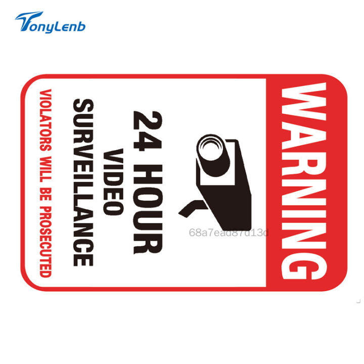TonyLen Warning Sticker For 24-Hour Monitor High Quality Printing Paint ...