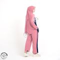Setelan Olahraga Wanita Baju Senam Muslim Hijab Friendly Lengan Panjang 1 Set Pakaian Terbaru Ukuran L XL XXL Jumbo. 