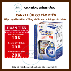 Viên uống Canxi hữu cơ từ tảo biển Canxi nano Aquamin F NCP Không nóng trong không táo - Hộp 30v