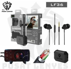 LF36 - headset Lenyes LF-36 in ear hifi stereo earphone extra bass with handfree microphone original 3.5mm