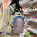 กระเป๋าเป้ Backpack กระเป๋าแฟชั่น ดีไซน์เรียบง่าย กระเป๋าหนังสือ พร้อมช่องใส่ของ ขนาด 36 x 17 x 27 cm มีหลายช่อง เป้สะพายหลัง กระเป๋าเป้นักเรียน. 