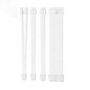 สายไฟ PSU ATX 24Pin สายไนลอนถัก 8-pin (6+2pin) สำหรับเมนบอร์ดคอมพิวเตอร์ พีซีกรณีสายไฟชุด A ติดตั้งง่าย