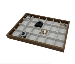 [HAKO] 12 / 24 HIGH QUALITY WOOD JEWELLERY TRAY / JEWELRY / ORGANIZER / RING / EARRING / BRACLET / RANTAI STORAGE