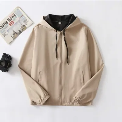 New Arrival Bomber Jacket w/ Hood Uniswx Casual Waterproof Motorcycle Jacket with Zipper and Pockets