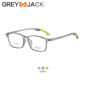 Grey Jack Frame Kacamata Kotak Bahan TR90 Ringan Model Sporty Casual Tangkai Adjustable FRM 8810