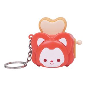 Mini Toaster Keychain tính năng hiệu ứng âm thanh kích thước nhỏ gọn treo túi Charm Mặt dây chuyền cho quà tặng và sử dụng thường nhật