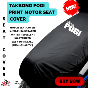 HONDA AIRBLADE MOTOR SEAT COVER TAKBONG POGI DESIGN MOTORCYCLE SEATCOVER NYLON TAFFETA GARTERIZED