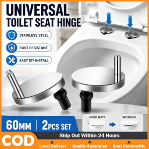 2Pcs 60mm Dia Toilet Seat Hinge Screw Top Fix Nuts Screws Quick Release Hinges Fittings Seat Durable