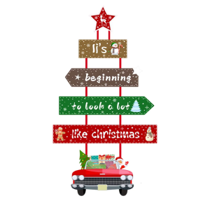 Giáng sinh Santa miếng thông báo treo cửa đầy màu sắc Giấy Thủ Công nhà cửa hàng tiệc tùng lễ hội trang trí tiệc giáng sinh cửa Vòng Hoa