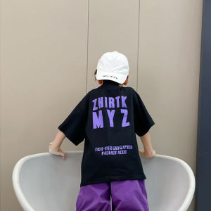 BABYFINE ชุดเด็กชาย เสื้อ+กางเกง เสื้อผ้าเด็กแขนสั้นลายการ์ตูน เนื้อผ้านุ่มสวมใส่สบาย