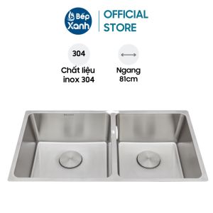 Chậu Rửa Chén Malloca MS 6081 - Lắp Nổi Hoặc Lắp Âm - Ngang 81cm - Thép Không Gỉ 304 - Bảo Hành 3 Năm - Hàng Chính Hãng