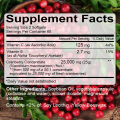 Organic Cranberry Extract Supplement, Supports Urinary Tract Health and Bladder Health, Antioxidant, 120 Capsules. 