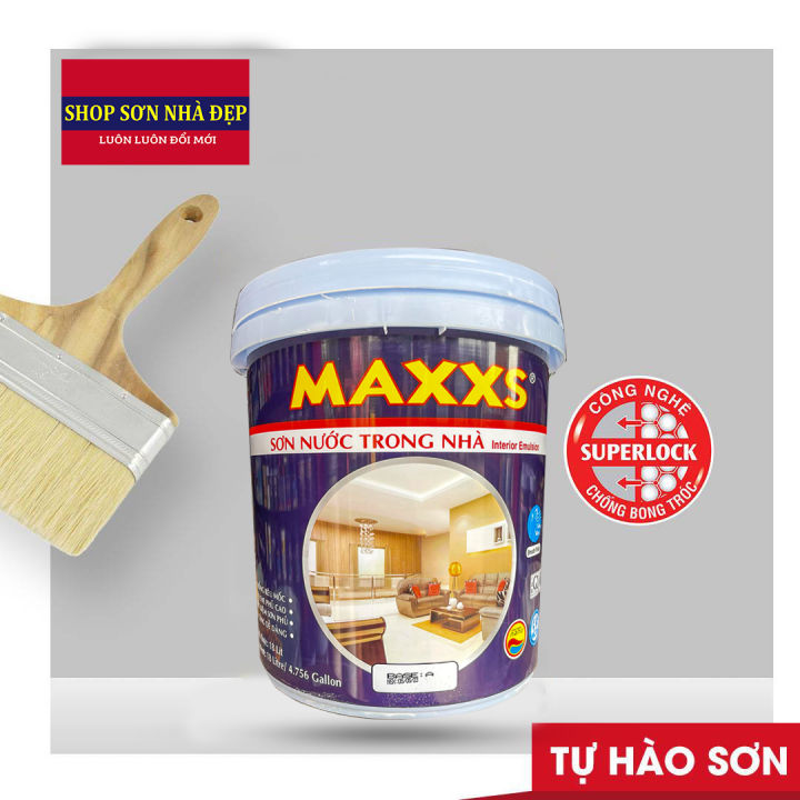 Sơn nước trong nhà sơn phòng trọ giá rẻ MASXX siêu trắng | Lazada.vn