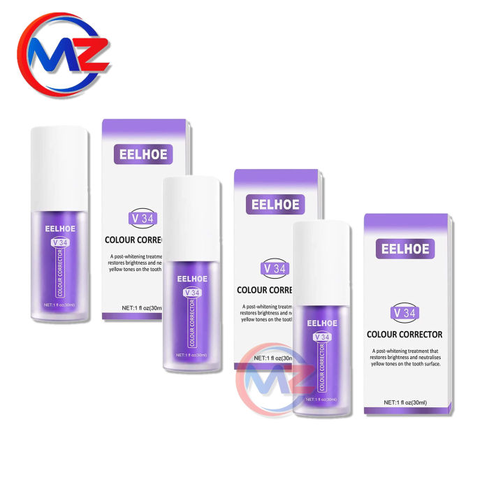 ( SET OF 3 ) Eelhoe Teeth Whitening Toothpaste Colour Corrector Foam