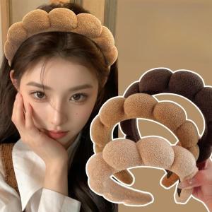 Multiple colors Cute Cloud Sponge Face Wash Headband Makeup Mask Press Hair Band High Headband Hair Accessories