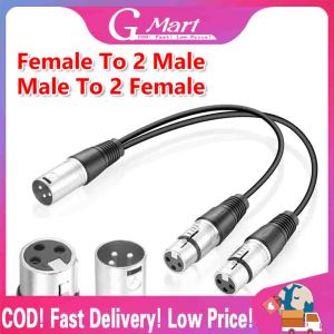 3-Pin XLR Male To Dual XLR Female Y / Female To Dual XLR Male Splitter Audio Adapter Cable for Balanced Microphone Cable Converter XLR-Y-Splitter-Female