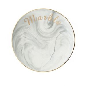 Dining Vaisselle - ชุดจานชามMarbre Doux Plate ขอบทองหรูหรา จานหินอ่อน เซ็ตจานสวยงาม อุปกรณ์บนโต๊ะอาหาร
