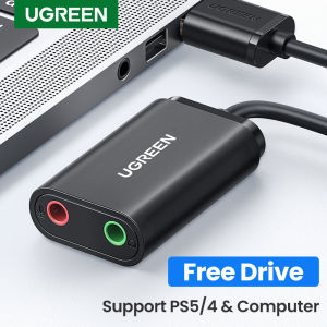 UGREEN USB Audio Adapter External Stereo Sound Card with 3.5mm Headphone and Microphone Jack for Windows Mac Linux PC Laptops Desktops PS5 Black Bộ Chuyển Đổi Âm Thanh Usb Ugreen - Lazada