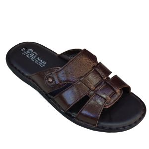 Dép Nam Quai Ngang TiTi ĐÔ Da Bò Thật Cao Cấp DNA2119