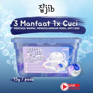 JIB 3 in 1 Laundry Pods 15 gr / Deterjen Cair Kapsul / Sabun Cuci Pakaian / Laundry Gel Ball