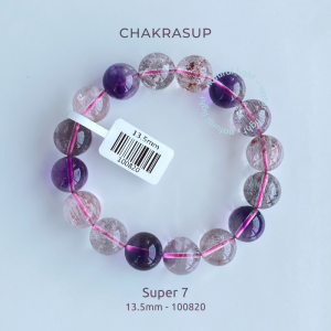 【ACTUAL UNIT】Natural High Grade Super 7 Stretch Bracelet w/Cert (天然彩超七手串+证书) Super Seven