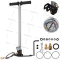 POMPA BARRACUDA 4 STAGE STAINLES STEEL MANOMETER 6000 PSI/ POMPA MURAH 4500 PSI STAINLESS STEEL  hand pump pompa sniper 6000 psi promo selang pompa  lengkap. 