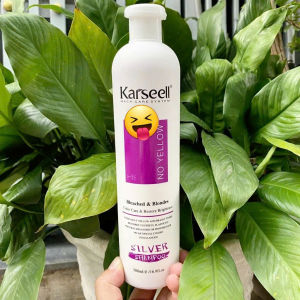 Dầu gội tím khử vàng KARSEELL Silver Shampoo 500ml | Dầu Gội Khử Vàng Giữ Màu Cho Tóc Nhuộm Sáng Tóc Tẩy