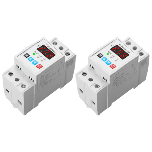 Digital Resettable Over & Under Voltages Protector Digital Voltages Protections Device Plastic for Home & Industrial Use