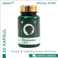 HEION Ashwagandha + 30 Kapsul - SUPLEMENT KESEHATAN MAKANAN ASHWAGANDA EXTRACT OBAT PENENANG Extract 500mg BPOM by HEION OFFICIAL. 