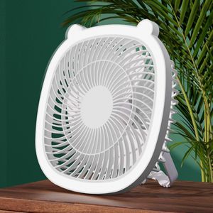 360° Rotation Fan Rechargeable LED Light Desk Fan Portable Mini Wind Desk Fan Multi-Function